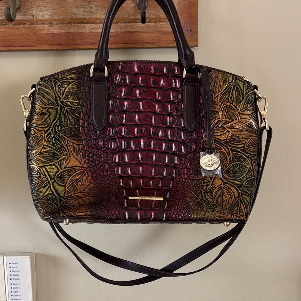 BRAHMIN DUXBURY  Satchel Pesto Edgewood Handbag - Leather